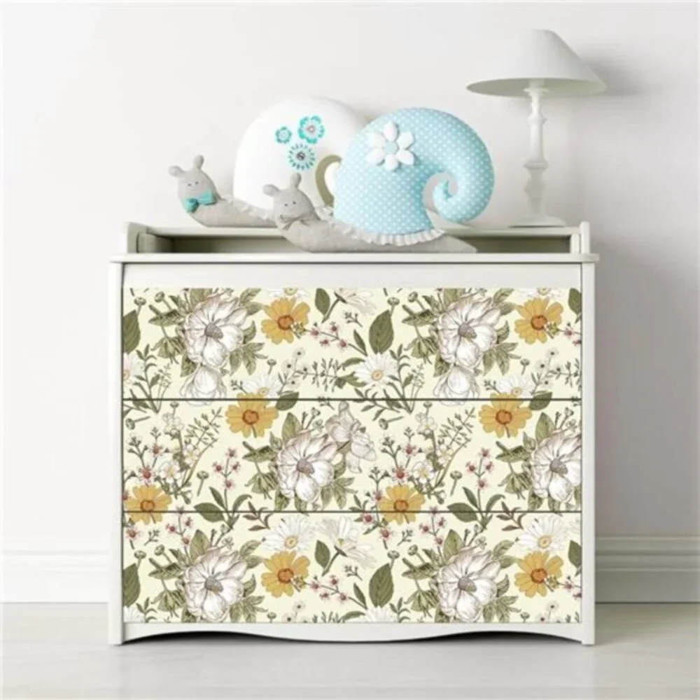 Blooming Floral Peel and Stick Wallpaper: 17.7in*118in, Removable, Self Adhesive